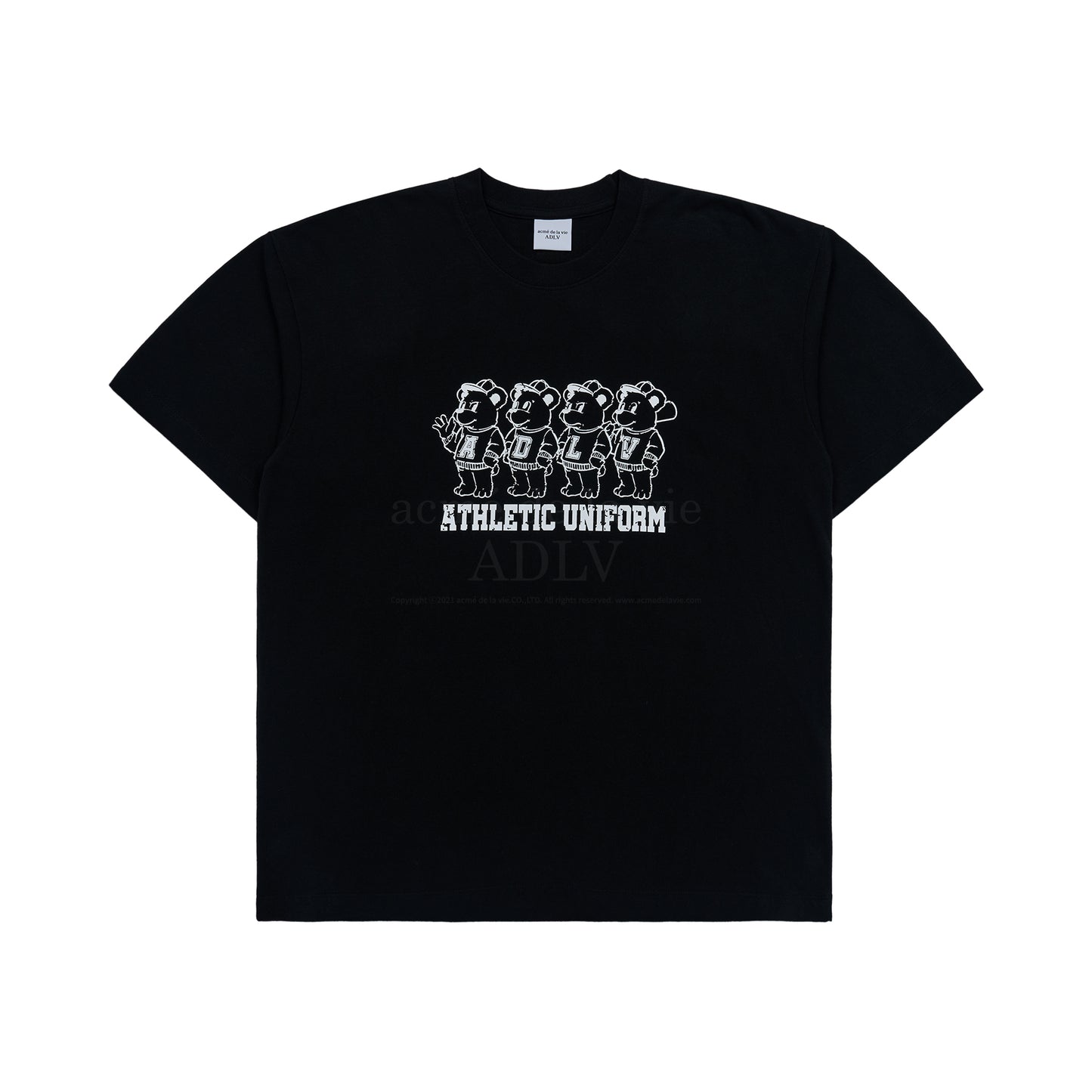 Vintage Bear Short Sleeve T-Shirt (Black)